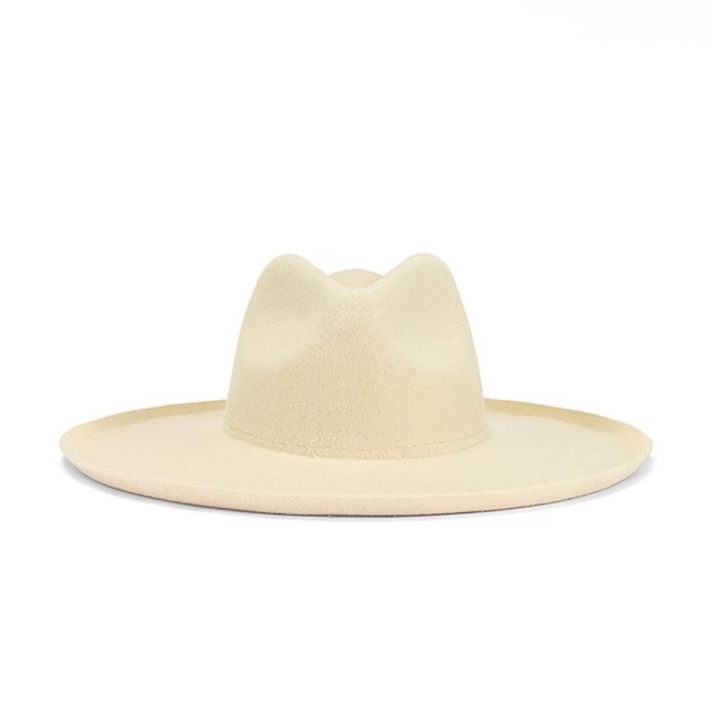 Lack Of Color Women's Wide Brim Fedora in Ivory - Picture 3 of 8